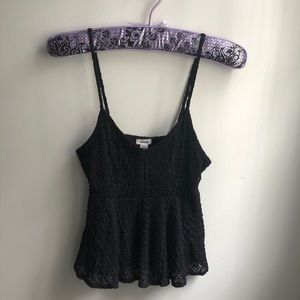 Garage Clothing Black Lace Tank Top